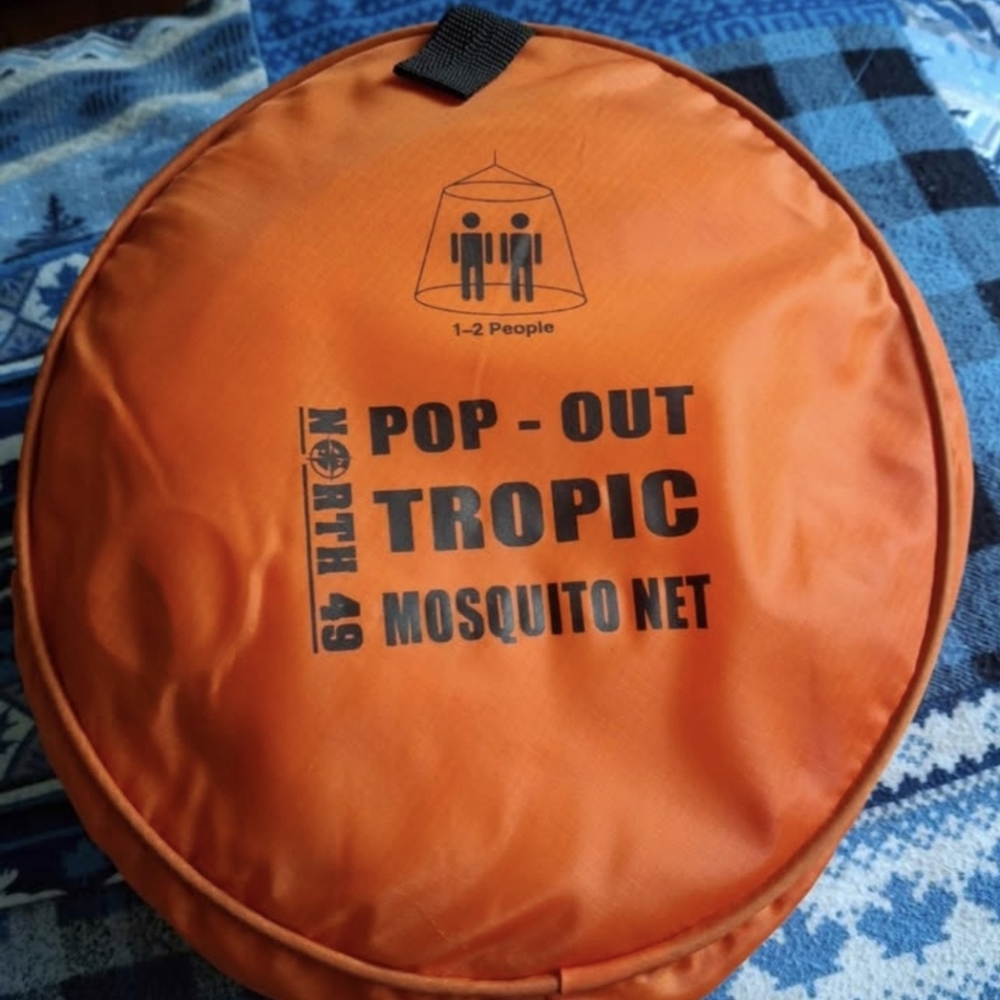 TWO: North 49 Orange Pop-Out Mosquito Nets